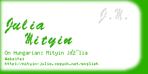 julia mityin business card